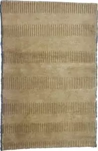 “Modern Persian Gabbeh rug in Baran rain design with cream hemp accents” “Eco-friendly handwoven Gabbeh carpet made from wool and hemp” “Contemporary Persian rug with symbolic rain motif and natural dyes” “Baran design Gabbeh rug with silky hemp highlights and earthy tones”