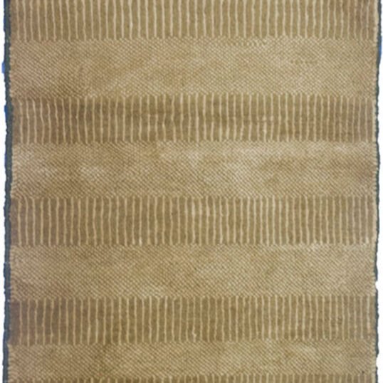 “Modern Persian Gabbeh rug in Baran rain design with cream hemp accents” “Eco-friendly handwoven Gabbeh carpet made from wool and hemp” “Contemporary Persian rug with symbolic rain motif and natural dyes” “Baran design Gabbeh rug with silky hemp highlights and earthy tones”