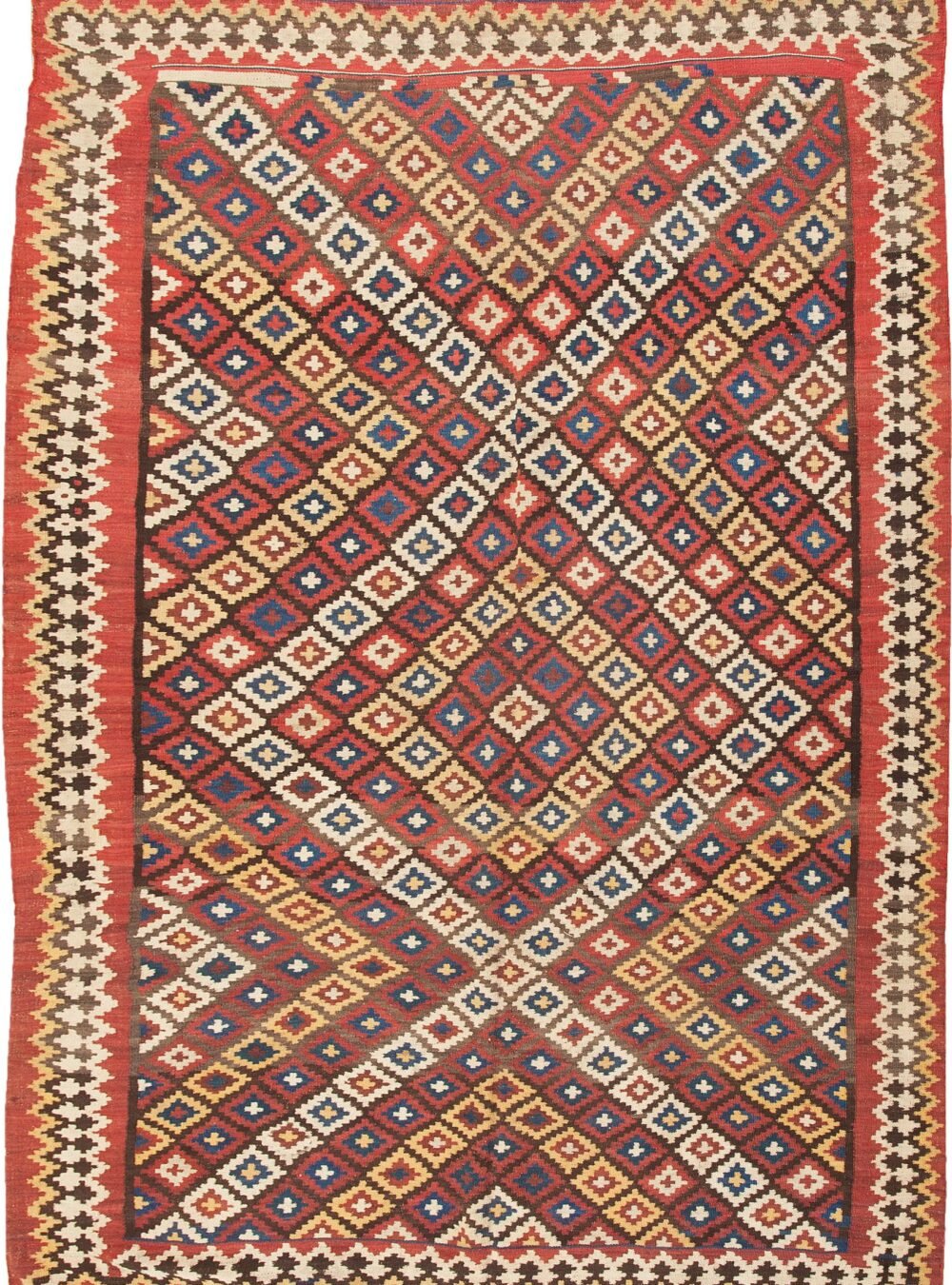 antique-bakhtiar-kilim-wide-diamond-design.jpg decorative-persian-kilim-natural-dye.jpg wide-format-bakhtiar-flatweave-rug.jpg vintage-bakhtiar-geometric-kilim.jpg