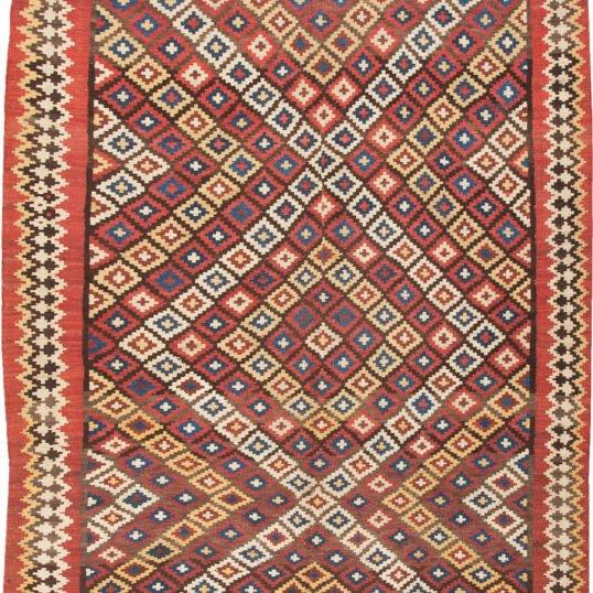 antique-bakhtiar-kilim-wide-diamond-design.jpg decorative-persian-kilim-natural-dye.jpg wide-format-bakhtiar-flatweave-rug.jpg vintage-bakhtiar-geometric-kilim.jpg