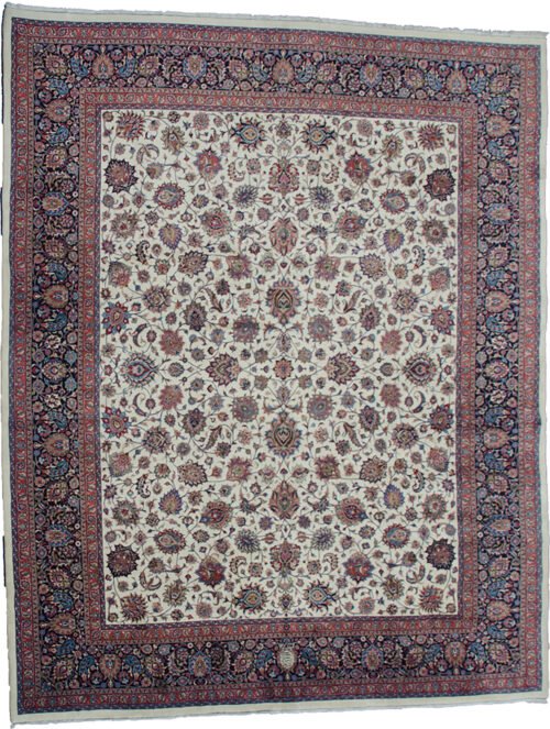 Vintage "Astane Ghods" Mashad Carpet 492x396cm