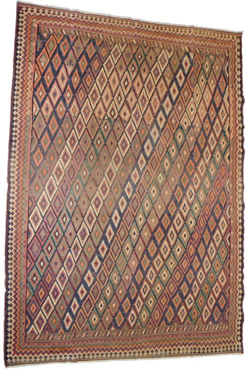 Vintage Afshar Kilim Carpet 410x303cm