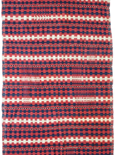 Antique Uzbek flatweave, Uzbek kilim, Tribal rug, Central Asian textile, Vintage flatweave, Double weave kilim, Comb motif rug, Red and blue rug, Collectible textile, Decorative tribal rug, Nomadic weaving, Naturally dyed rug, Handwoven rug, Ethnic textile, Rare tribal carpet