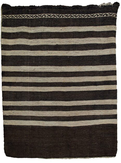13395-Turkman-92x70cm.jpg alt="Vintage Turkman Tobreh bag with cream background and minimalist motif" alt="Handwoven tribal storage bag from Northeast Iran in neutral tones" alt="Minimalist Persian nomadic bag in cream with simple design" alt="Stylish vintage Turkman bag with natural wool and subtle motif"