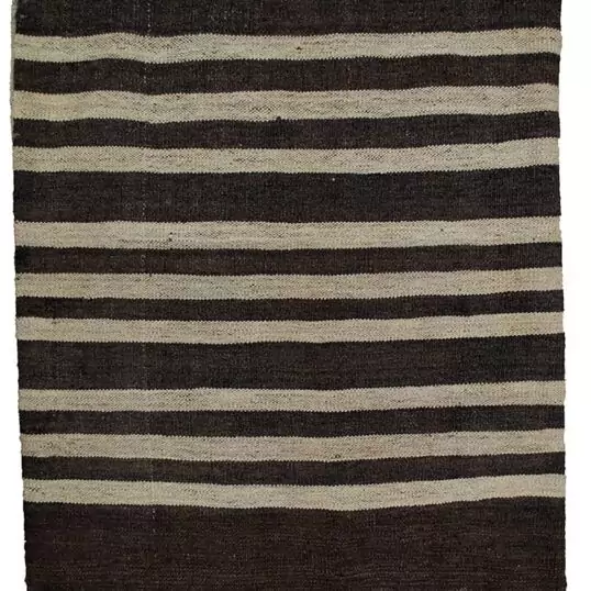 alt="Vintage Turkman Tobreh bag with cream background and minimalist motif" alt="Handwoven tribal storage bag from Northeast Iran in neutral tones" alt="Minimalist Persian nomadic bag in cream with simple design" alt="Stylish vintage Turkman bag with natural wool and subtle motif"