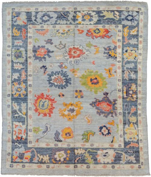 ushak-rug-harchang-design-blue.jpg handwoven-ushak-carpet-natural-dyes.jpg vintage-look-ushak-light-blue-petrol.jpg new-ushak-rug-traditional-geometric-pattern.jpg modern-dining-room-blue-ushak-rug.jpg