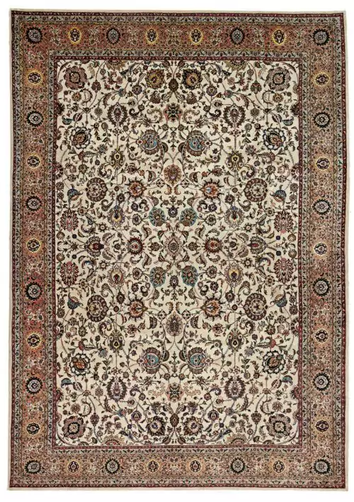 alt="Vintage Tabriz carpet with fine floral design and soft colours" alt="Elegant Persian rug from Northwest Iran with all-over floral pattern" alt="High-quality wool Tabriz rug with balanced colour palette" alt="Finely woven Persian carpet with timeless elegance"