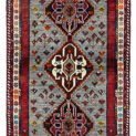 alt="Grey-ground Qashqai rug with scarab beetle medallions and red border" alt="Tribal Persian rug with cream central medallion and abrushed field" alt="Handwoven Qashqai wool rug with symbolic motifs and natural dyes" alt="Rare Qashqai carpet with scarab design and elegant colour contrast"