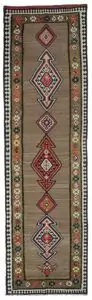 alt="Antique Shahsavan kilim runner with medallions and olive floral border" alt="Grey-brown Persian kilim with abrushes and geometric lozenges" alt="Finely woven Shahsavan runner with tribal motifs and cream border" alt="Decorative collector’s kilim with stylised floral heads and medallion design"