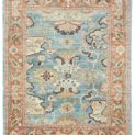 alt="Sultanabad carpet with light blue field and red floral border" alt="Handspun wool rug with antique finish and large stylised flowers" alt="Decorative Persian carpet with subtle asymmetry and floral motifs" alt="New Sultanabad rug with natural dyes and traditional design"