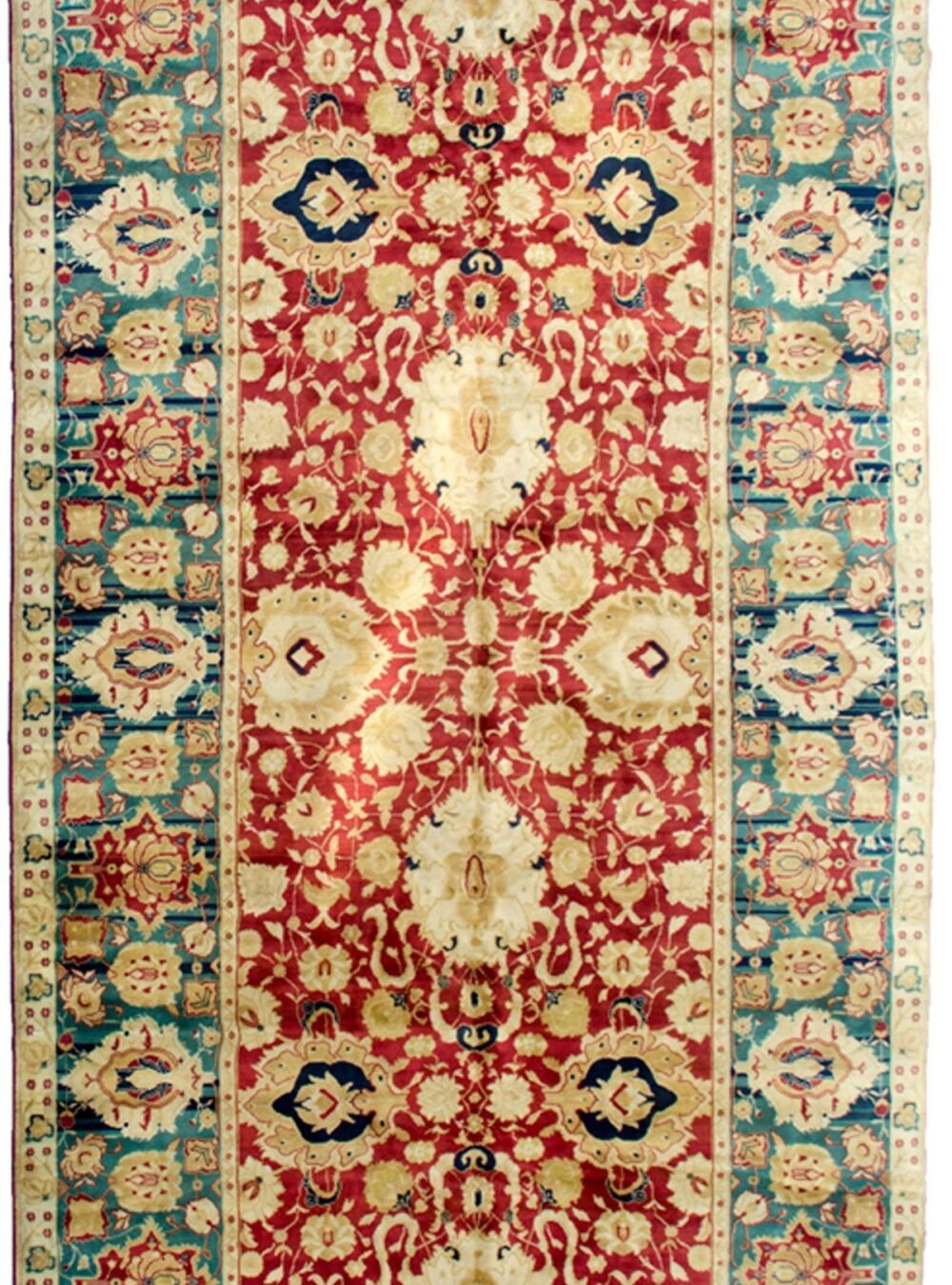 vintage-agra-carpet-red-palmettes.jpg agra-rug-cloud-band-motif.jpg indian-handmade-carpet-green-blue-border.jpg antique-agra-carpet-wool-natural-dyes.jpg large-palmette-vintage-agra-carpet.jpg