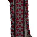 alt="Vintage nomadic tent band with turquoise motifs on cherry red ground" alt="Handwoven tribal textile band with geometric patterns" alt="Nomadic tent strap with rich colours and symbolic designs" alt="Antique Persian or Central Asian tent band for wall hanging"