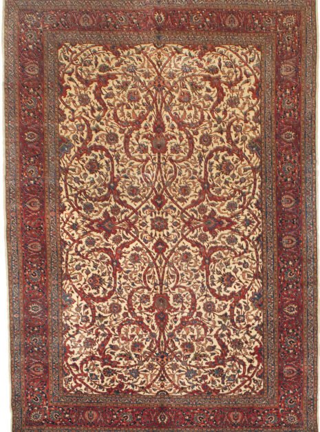 Dropbox_Mehdi-12171-Mashad-455x295cm.jpg vintage-mashad-carpet-cream-floral-design.jpg persian-mashad-carpet-red-blue-border.jpg fine-wool-mashad-rug-islimi-motif.jpg decorative-cream-persian-carpet-closeup.jpg