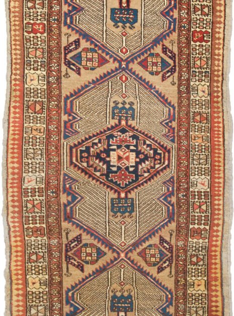 vintage-sarab-runner-neutral.jpg decorative-persian-runner-sarab.jpg handwoven-sarab-rug-northwest-iran.jpg tribal-vintage-sarab-runner.jpg neutral-palette-persian-runner.jpg