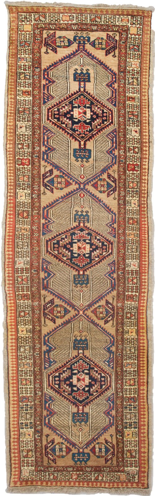 vintage-sarab-runner-neutral.jpg decorative-persian-runner-sarab.jpg handwoven-sarab-rug-northwest-iran.jpg tribal-vintage-sarab-runner.jpg neutral-palette-persian-runner.jpg