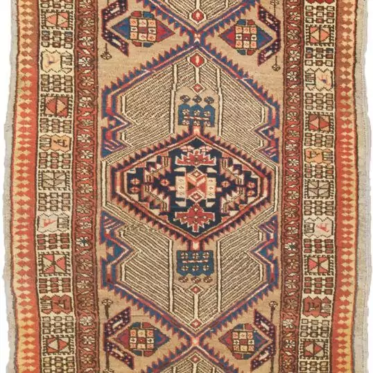 vintage-sarab-runner-neutral.jpg decorative-persian-runner-sarab.jpg handwoven-sarab-rug-northwest-iran.jpg tribal-vintage-sarab-runner.jpg neutral-palette-persian-runner.jpg