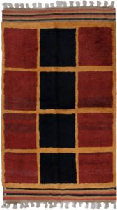 bakhtiari-gabbeh-rug-natural-dyes.jpg handwoven-persian-gabbeh-carpet.jpg gabbeh-rug-with-kilim-ends.jpg tribal-bakhtiari-gabbeh-closeup.jpg colorful-gabbeh-rug-handspun-wool.jpg