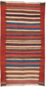 antique-varamin-kilim-rocket-design.jpg mooshaky-design-persian-kilim.jpg vibrant-color-varamin-flatweave.jpg handwoven-antique-iranian-kilim.jpg