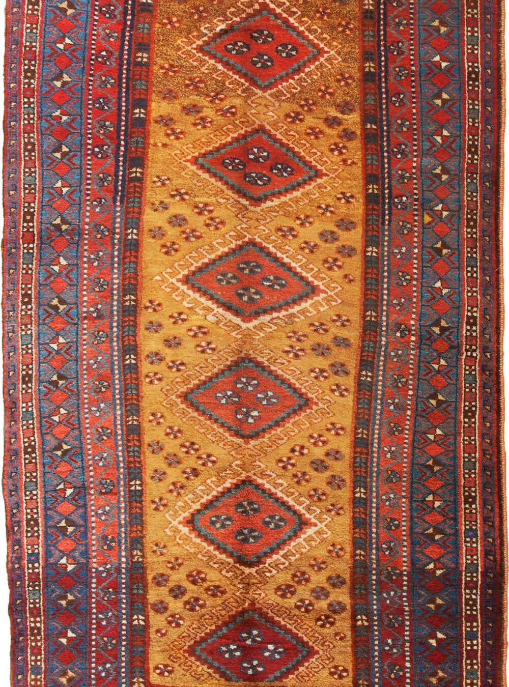 vintage-qashqai-rug-yellow-field-rose-medallions.jpg qashqai-persian-rug-sky-blue-border.jpg handspun-wool-natural-dye-qashqai-rug.jpg tribal-persian-rug-vibrant-colours.jpg