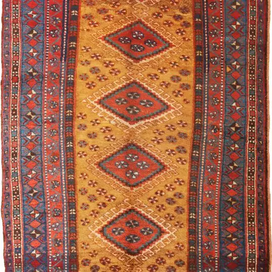 vintage-qashqai-rug-yellow-field-rose-medallions.jpg qashqai-persian-rug-sky-blue-border.jpg handspun-wool-natural-dye-qashqai-rug.jpg tribal-persian-rug-vibrant-colours.jpg