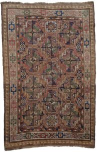 alt="Antique Qoochan rug with cream and yellow borders" alt="Decorative Persian rug with rich field colours and expert repairs" alt="Well-preserved Qoochan rug with harmonious colour palette" alt="Vintage handmade rug from Quchan with cream and yellow border accents"