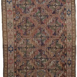 alt="Antique Qoochan rug with cream and yellow borders" alt="Decorative Persian rug with rich field colours and expert repairs" alt="Well-preserved Qoochan rug with harmonious colour palette" alt="Vintage handmade rug from Quchan with cream and yellow border accents"