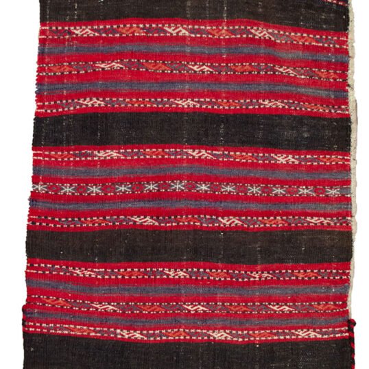 alt="Vintage Turkman Tobreh bag with S and star motifs" alt="Northeast Iran tribal bag with blue-grey bands and cream back" alt="Decorative vintage Turkman storage bag with intact locks" alt="Handwoven Turkman Tobreh with tribal patterns and simple design"