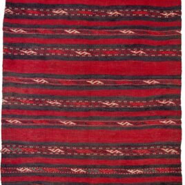 alt="Vintage Turkman Tobreh bag with S motif and blue-grey borders" alt="Turkman tribal bag with cream back and intact locks" alt="Handwoven vintage Turkman bag from Northeast Iran" alt="Decorative tribal bag with S design and natural colour palette"