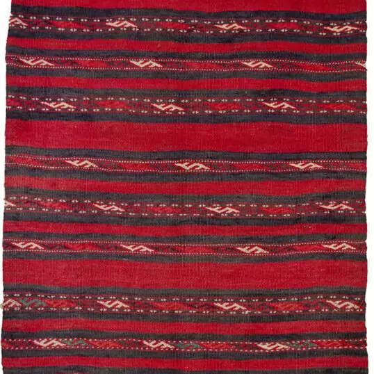 alt="Vintage Turkman Tobreh bag with S motif and blue-grey borders" alt="Turkman tribal bag with cream back and intact locks" alt="Handwoven vintage Turkman bag from Northeast Iran" alt="Decorative tribal bag with S design and natural colour palette"