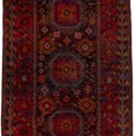 alt="Antique Baluch rug with elephant foot design and deep red tones" alt="Tribal Baluch rug with S motifs and multicoloured outer border" alt="Handwoven Baluch carpet with rare red hue and geometric centrepiece" alt="Collector’s Baluch rug featuring elephant foot and tribal patterns"