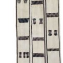 “Antique Bakhtiar tentband from 1909 signed by Gol Nesa” “Woven tribal Persian tentband with stylised human motifs” “Two-tone Bakhtiari nomadic tentband with dates and signature” “1909 Persian textile with fine tribal designs and historical value”