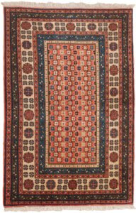 ardebil-talish-rug-rose-background.jpg decorative-ardebil-rug-multicoloured-stars.jpg handwoven-talish-design-ardebil-rug.jpg vintage-ardebil-rug-sharafi-signature.jpg