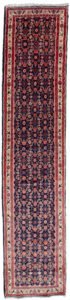 alt="Tafresh runner with Herati design on blue background" alt="Persian hallway runner with cream floral border" alt="Durable Tafresh rug with full pile and classic Herati motif" alt="Hand-knotted runner for high-traffic areas with traditional Persian design"