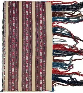 Antique Turkmen Tobreh with decorative tassels Finely woven tribal bag from Northeast Iran Pair of antique Turkmen Tobreh bags in excellent condition Close-up of tasselled edge on antique Turkmen bag Collectible Persian nomadic bag with intricate design