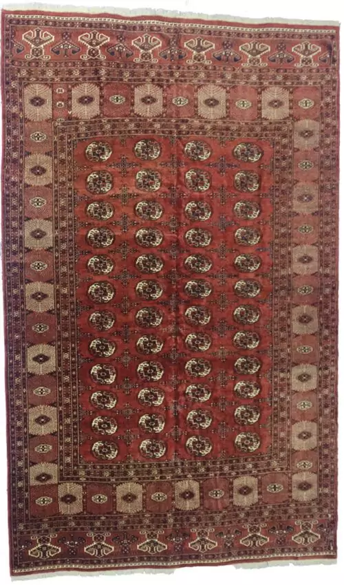 Vintage Turkmen Carpet 334x224cm
