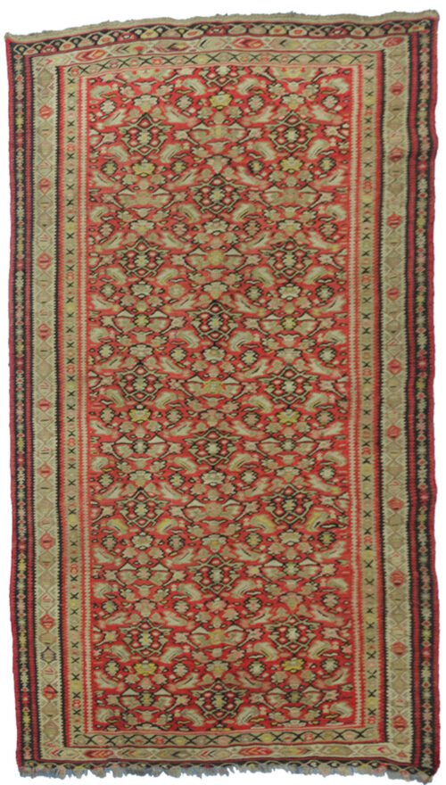 Antique Senneh Kilim Rug 202x117cm