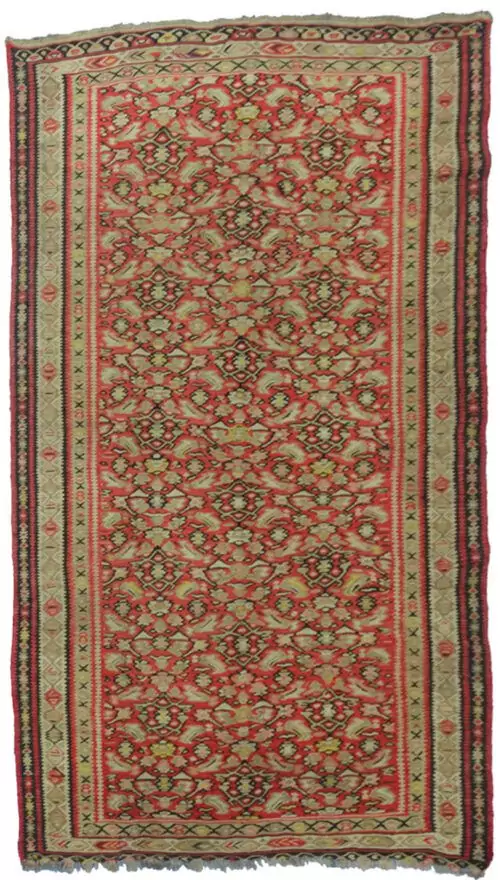 Antique Senneh Kilim Rug 202x117cm