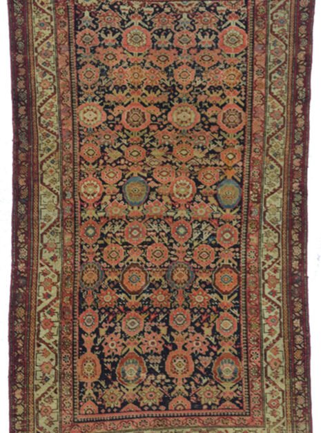 Dropbox_Mehdi-H262-Malayer-178x102cm.jpg alt="Antique Malayer rug with navy blue field and floral motifs" alt="Persian rug with soft red and blue flower heads and cream geometric border" alt="Handwoven Malayer rug with slightly tapered center" alt="Vintage West Iran Malayer carpet with traditional floral design"