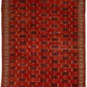 alt="Antique Yamoud Turkmen carpet dated 1899 with Kepse Gul design" alt="Rich red Turkmen rug with natural dyes and cream vine border" alt="Handwoven 19th-century Yamoud carpet with tribal motifs" alt="Fine antique Turkmen rug with all-over design and excellent condition"