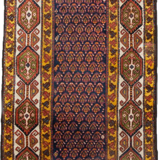 antique-bakhtiari-runner-indigo.jpg decorative-persian-runner-bakhtiari.jpg vintage-iranian-runner-cream-border.jpg indigo-field-bakhtiari-rug.jpg rare-antique-persian-runner.jpg