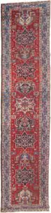 antique-heriz-runner-narrow-red-blue.jpg heriz-runner-medallion-design-light-blue-border.jpg vintage-persian-runner-red-floral-pattern.jpg handwoven-antique-heriz-runner-closeup.jpg