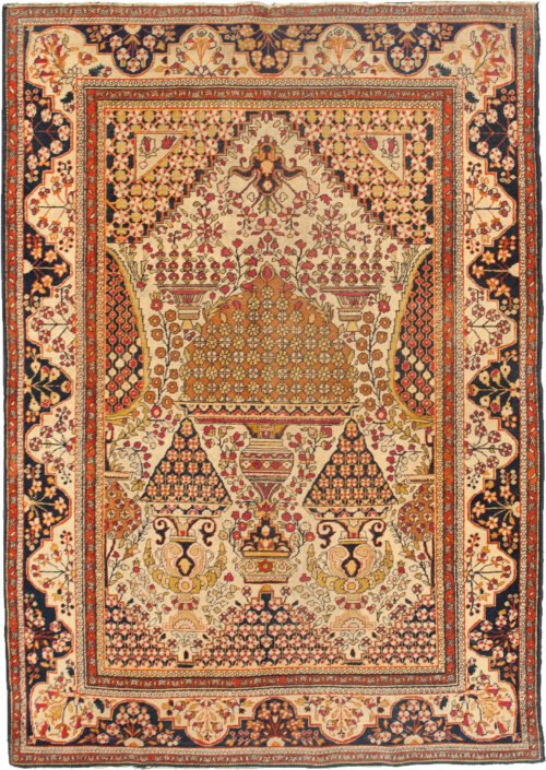 antique-kashan-haj-khanoumi-rug.jpg rare-kashan-rug-earthy-tones.jpg persian-haj-khanoumi-carpet.jpg kashan-rug-brown-green-gold.jpg collector-persian-kashan-rug.jpg