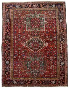 antique-karaja-rug-terracotta-blue-border.jpg karaja-rug-triple-medallion-handwoven.jpg vintage-persian-karaja-geometric-rug.jpg northwest-iran-antique-karaja-rug.jpg