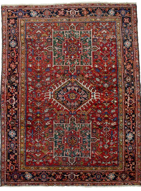 M211-Karaja-185x143cm.jpg antique-karaja-rug-terracotta-blue-border.jpg karaja-rug-triple-medallion-handwoven.jpg vintage-persian-karaja-geometric-rug.jpg northwest-iran-antique-karaja-rug.jpg