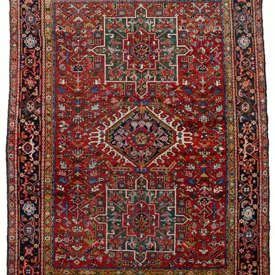 antique-karaja-rug-terracotta-blue-border.jpg karaja-rug-triple-medallion-handwoven.jpg vintage-persian-karaja-geometric-rug.jpg northwest-iran-antique-karaja-rug.jpg
