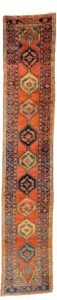 antique-heriz-runner-red-field-blue-border.jpg heriz-runner-medallion-design-detail.jpg handwoven-heriz-runner-vibrant-colors.jpg vintage-persian-runner-rug-closeup.jpg