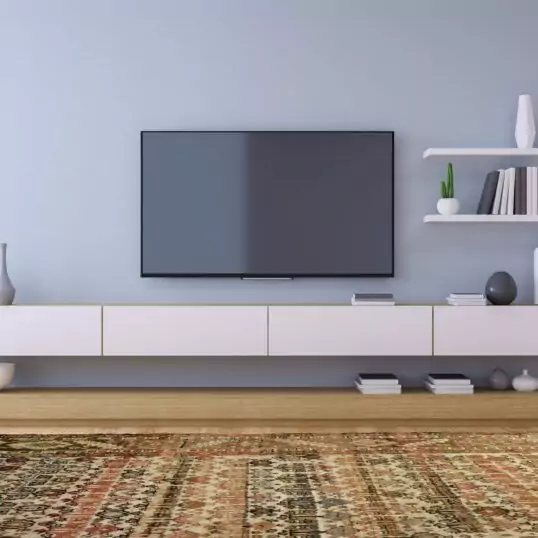 TV cabinet , modern interior of living room design and Cozy Livi