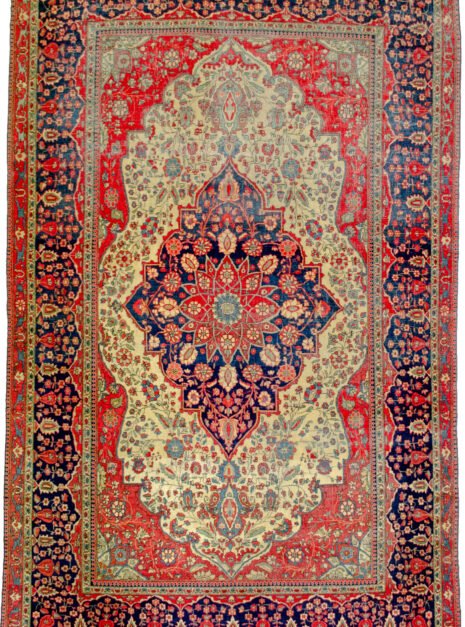 M346-Mohtasham-205x147cmr.jpg alt="Antique Mohtasham Kashan rug with jewel-toned colours and fine weave" alt="Persian Kashan carpet with velvety wool and natural dyes" alt="Mohtasham Kashan rug with even wear and historic charm" alt="Fine Persian carpet with classical design and reduced end"