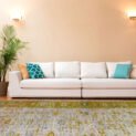 White couch in a large luxury home
