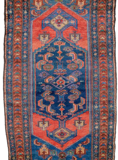 M350-Zanjan-180x106cmr.jpg alt="Antique Zanjan rug with deep red hue and bold design" alt="Persian tribal rug with geometric motifs from Northwest Iran" alt="Vintage handspun wool rug with natural sheen" alt="Zanjan rug with strong character and rich colours"